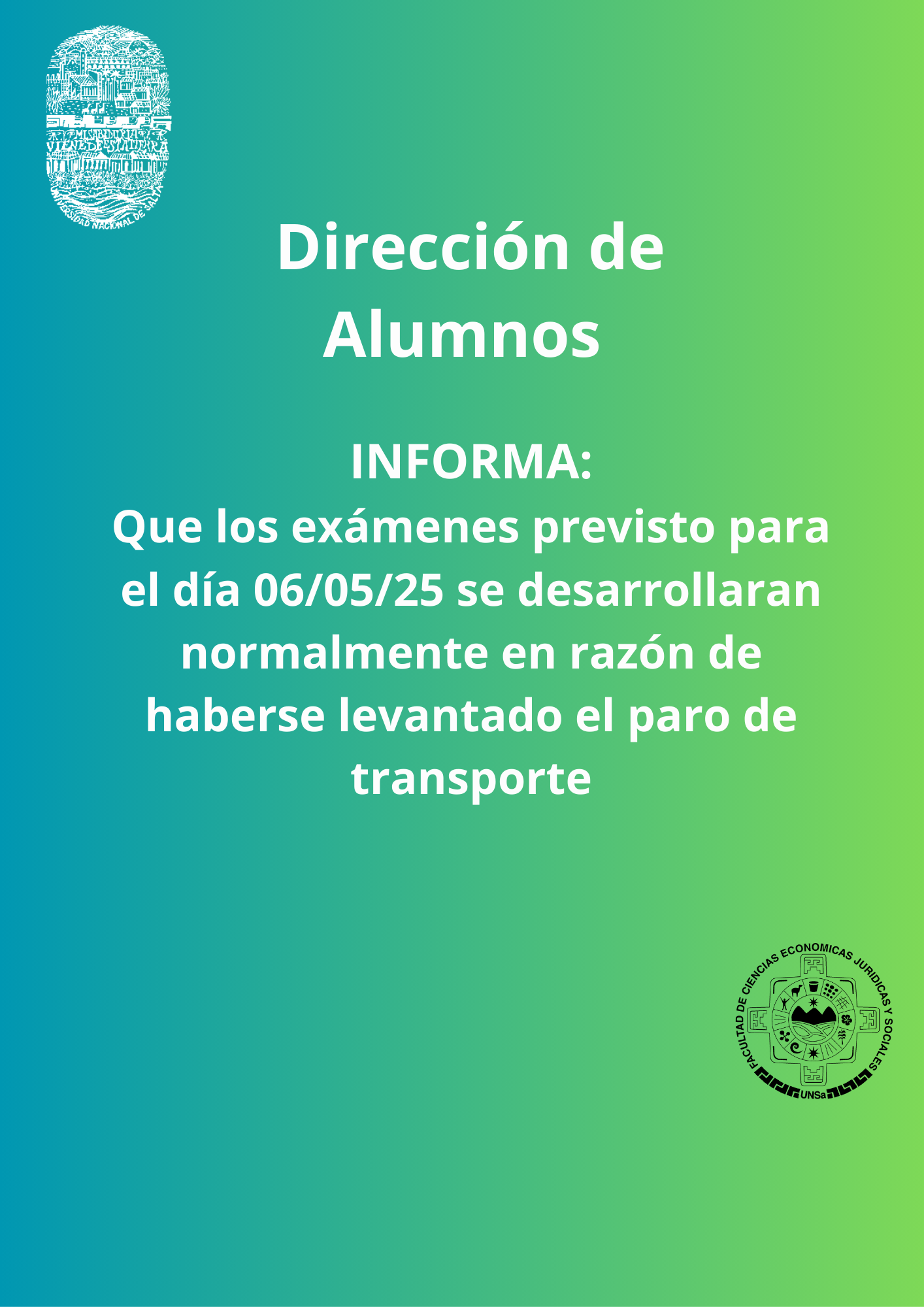 modifica horario turno mayo