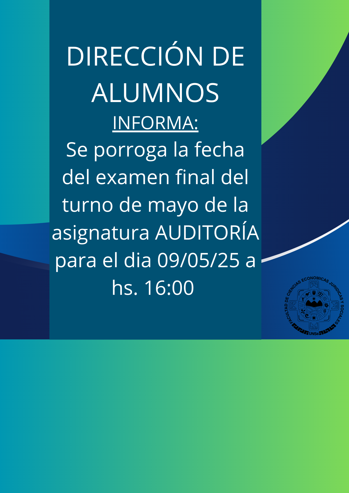 prorroga de auditoria turno mayo